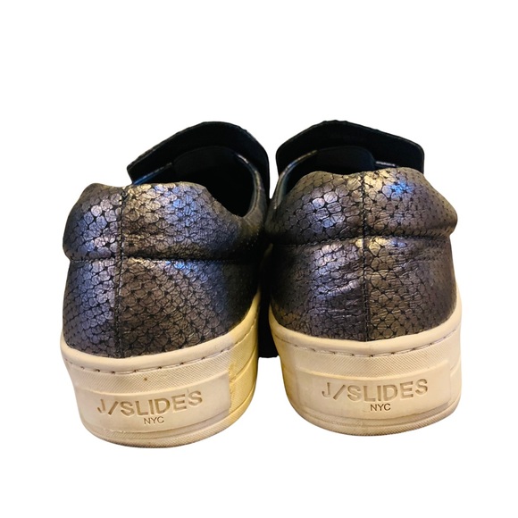 J/Slides NYC Harry Snake-Embossed Leather Slip-ON - Picture 7 of 10